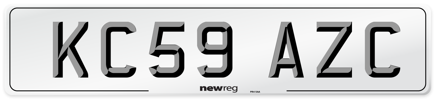 KC59 AZC Number Plate from New Reg